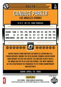 2019 Donruss WNBA - Optic Gold #80 Candace Parker Back