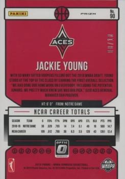 2019 Donruss WNBA - Optic Gold #90 Jackie Young Back