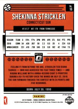 2019 Donruss WNBA - Optic Holo #16 Shekinna Stricklen Back