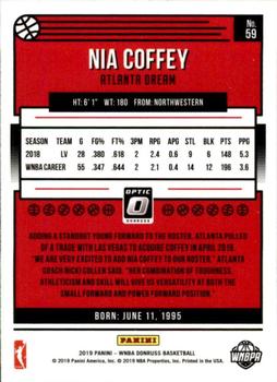 2019 Donruss WNBA - Optic Holo #59 Nia Coffey Back