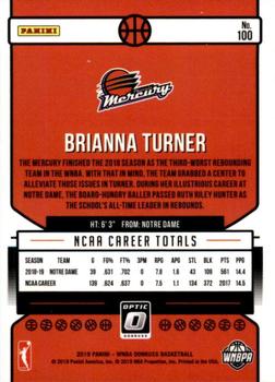 2019 Donruss WNBA - Optic Holo #100 Brianna Turner Back
