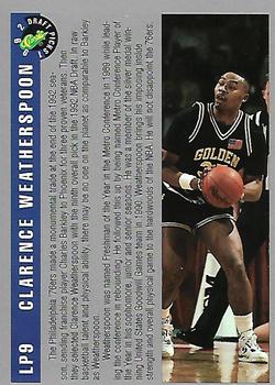 1992 Classic Draft Picks - Limited Prints #LP9 Clarence Weatherspoon Back