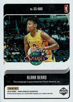 2019 Donruss WNBA - Signature Series Press Proof #SS-ABD Alana Beard Back