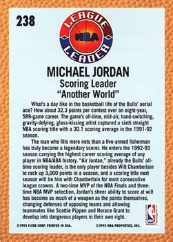 1992-93 Fleer #238 Michael Jordan Back