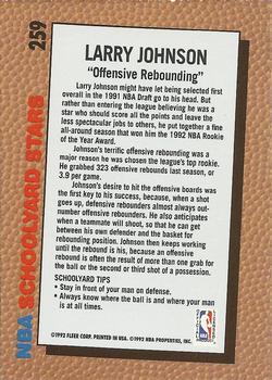 1992-93 Fleer #259 Larry Johnson Back