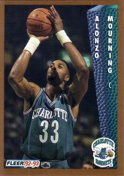 1992-93 Fleer #311 Alonzo Mourning Front