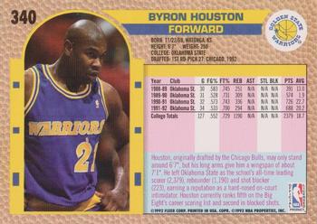 1992-93 Fleer #340 Byron Houston Back