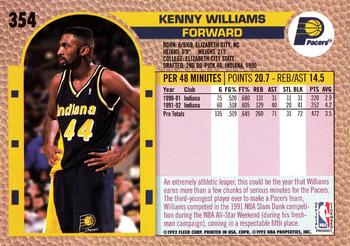 1992-93 Fleer #354 Kenny Williams Back