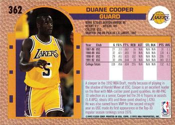 1992-93 Fleer #362 Duane Cooper Back