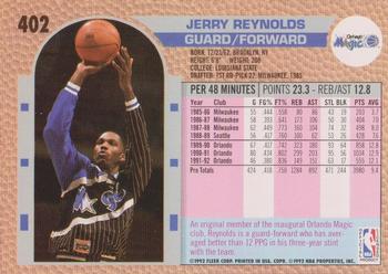1992-93 Fleer #402 Jerry Reynolds Back