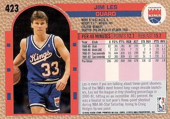 1992-93 Fleer #423 Jim Les Back