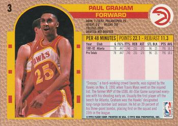 1992-93 Fleer #3 Paul Graham Back