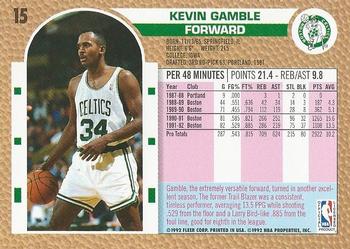 1992-93 Fleer #15 Kevin Gamble Back