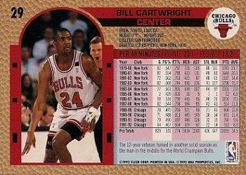 1992-93 Fleer #29 Bill Cartwright Back