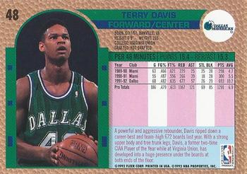 1992-93 Fleer #48 Terry Davis Back