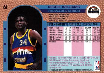 1992-93 Fleer #61 Reggie Williams Back