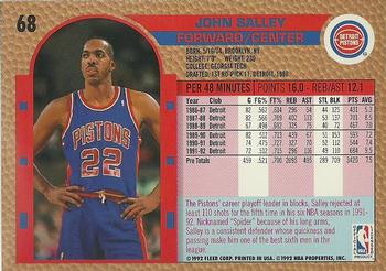1992-93 Fleer #68 John Salley Back