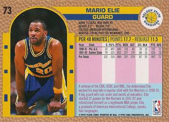 1992-93 Fleer #73 Mario Elie Back
