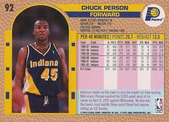 1992-93 Fleer #92 Chuck Person Back