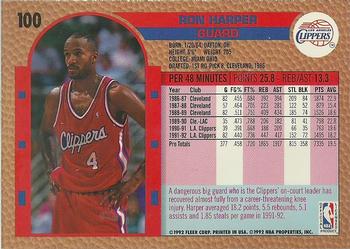 1992-93 Fleer #100 Ron Harper Back