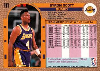 1992-93 Fleer #111 Byron Scott Back