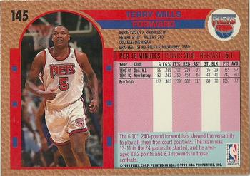 1992-93 Fleer #145 Terry Mills Back