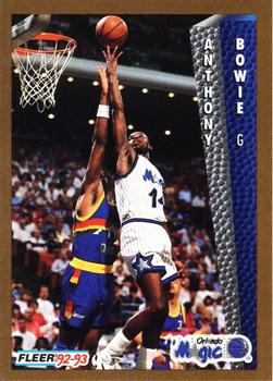 1992-93 Fleer #159 Anthony Bowie Front