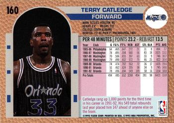 1992-93 Fleer #160 Terry Catledge Back