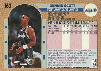 1992-93 Fleer #163 Dennis Scott Back