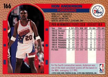1992-93 Fleer #166 Ron Anderson Back