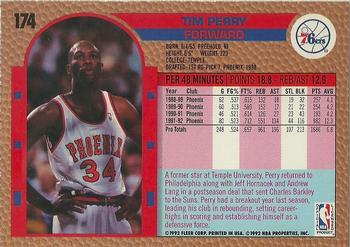 1992-93 Fleer #174 Tim Perry Back