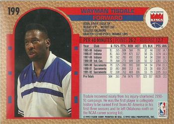 1992-93 Fleer #199 Wayman Tisdale Back