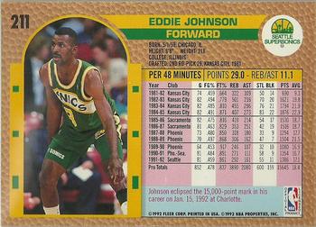 1992-93 Fleer #211 Eddie Johnson Back
