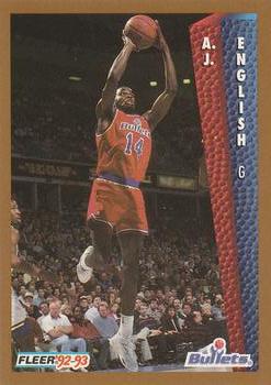 1992-93 Fleer #232 A.J. English Front