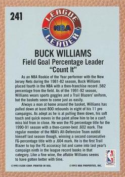 1992-93 Fleer #241 Buck Williams Back