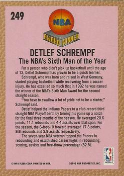 1992-93 Fleer #249 Detlef Schrempf Back