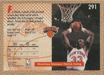 1992-93 Fleer #291 Patrick Ewing Back