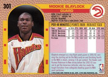 1992-93 Fleer #301 Mookie Blaylock Back