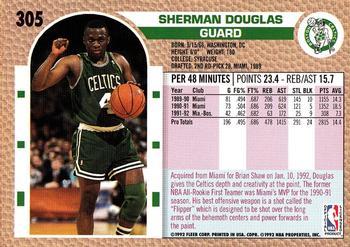 1992-93 Fleer #305 Sherman Douglas Back