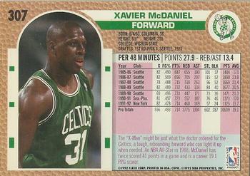 1992-93 Fleer #307 Xavier McDaniel Back