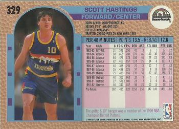 1992-93 Fleer #329 Scott Hastings Back