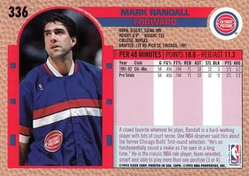 1992-93 Fleer #336 Mark Randall Back