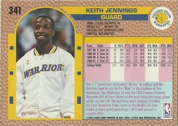 1992-93 Fleer #341 Keith Jennings Back