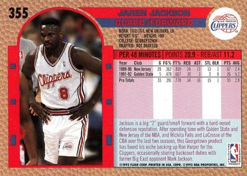 1992-93 Fleer #355 Jaren Jackson Back