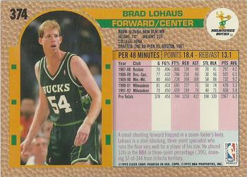1992-93 Fleer #374 Brad Lohaus Back