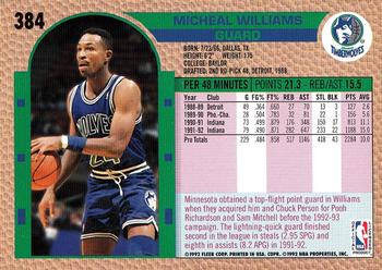 1992-93 Fleer #384 Micheal Williams Back