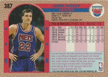 1992-93 Fleer #387 Chris Dudley Back