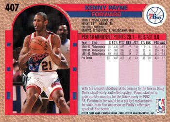 1992-93 Fleer #407 Kenny Payne Back