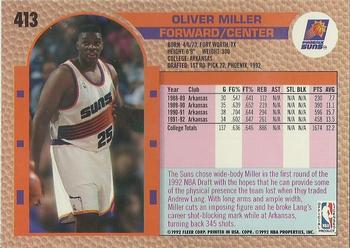 1992-93 Fleer #413 Oliver Miller Back