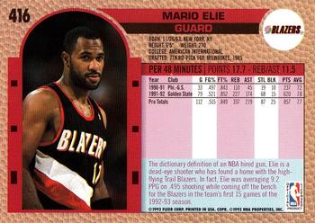1992-93 Fleer #416 Mario Elie Back